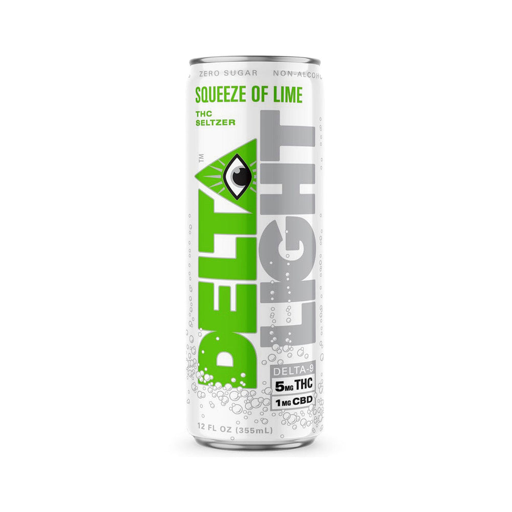 Delta Light Delta 9 CBD Seltzer The Hemp Farmacy Squeeze of Lime Non-alcoholic zero-sugar gluten-free vegan