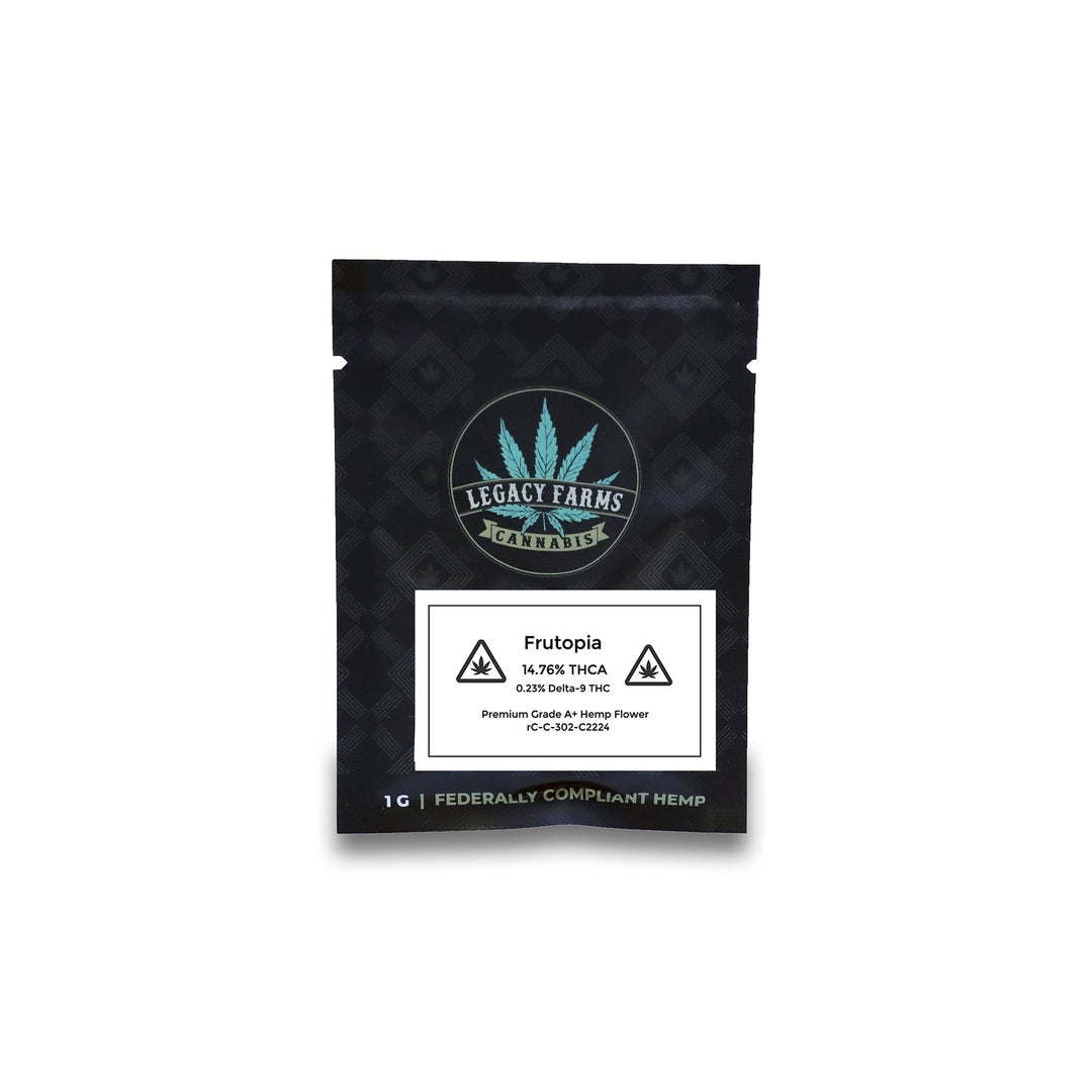 Frutopia Legacy Farms Grade A THCa Flower Flower The Hemp Farmacy Gram 
Buy THCA flower online
Premium THCA flower
THCA flower for sale
Shop THCA products
Legal THCA flower