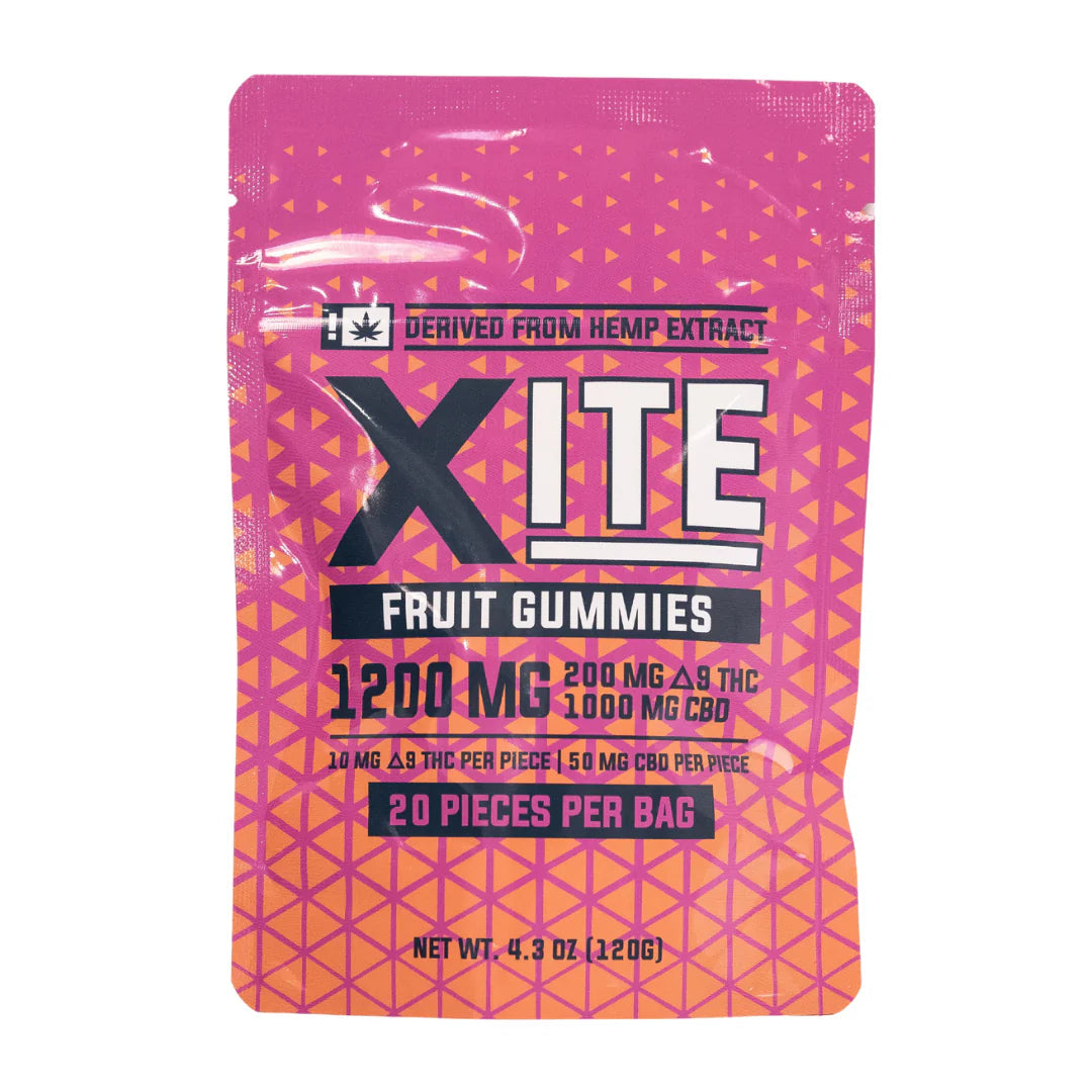 XITE 5 1 Fruit Gummies CBD Delta 9 Edible Xite delta 9 200mg 